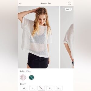 White Mesh Sonnett Tee